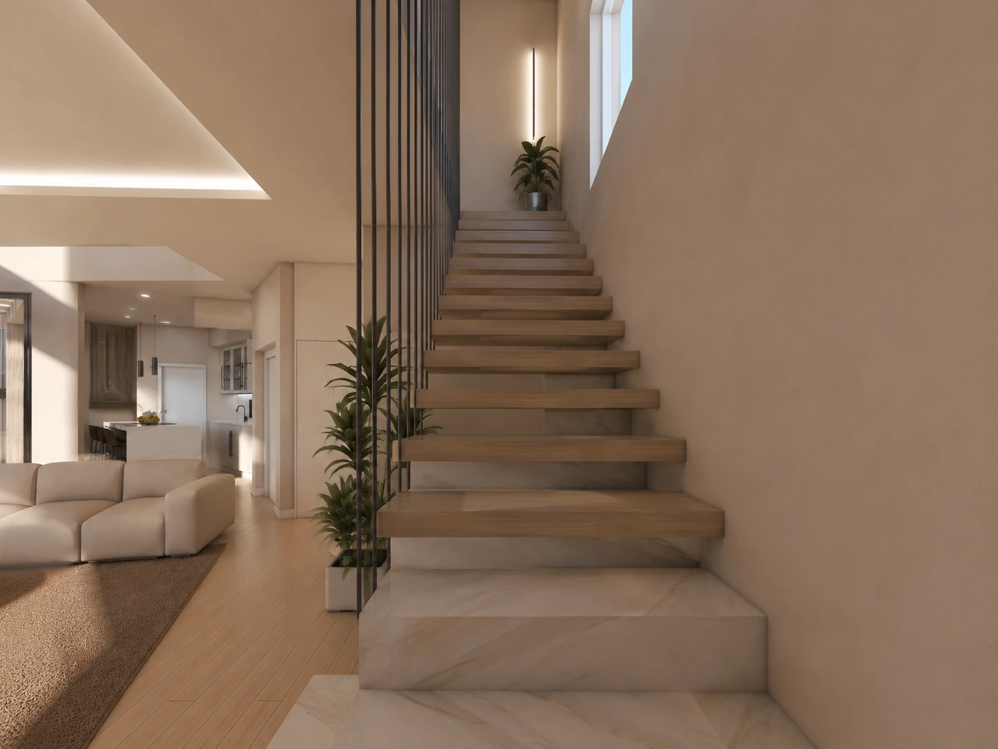 Escalera interior de diseño contemporáneo